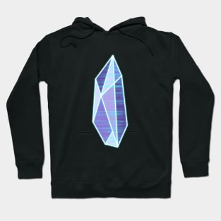 Neon Vaporwave Geometric Crystal Synthwave Style Wireframe Gem Hoodie